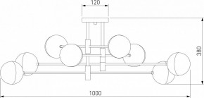 Потолочная люстра Eurosvet Nuvola 70129/8 латунь в Ялуторовске - yalutorovsk.mebel24.online | фото 3