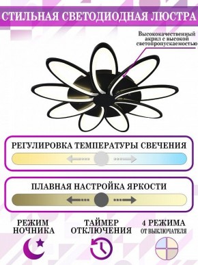 Потолочная люстра Natali Kovaltseva High-Tech Led Lamps HIGH-TECH LED LAMPS 82009 BLACK в Ялуторовске - yalutorovsk.mebel24.online | фото 5