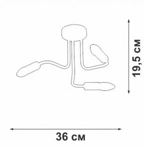 Потолочная люстра Vitaluce V3023 V3023-1/3PL в Ялуторовске - yalutorovsk.mebel24.online | фото 2