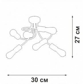 Потолочная люстра Vitaluce V3928 V3928-1/6PL в Ялуторовске - yalutorovsk.mebel24.online | фото 4
