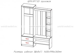 КРИТ-3 Прихожая (Анкор темный/Анкор белый) в Ялуторовске - yalutorovsk.mebel24.online | фото 2