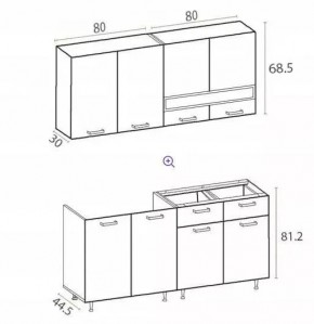 РИО-2 ЛДСП Кухонный гарнитур 1,6 м в Ялуторовске - yalutorovsk.mebel24.online | фото 7