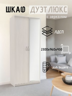 Шкаф 2-х створчатый Дуэт Люкс с зеркалом в Ялуторовске - yalutorovsk.mebel24.online | фото 5