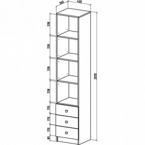 Шкаф для белья Бостон-3 в Ялуторовске - yalutorovsk.mebel24.online | фото 3