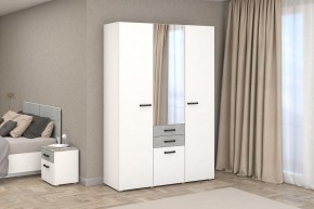 Шкаф Ева (Белый текстурный/Бетонный камень) в Ялуторовске - yalutorovsk.mebel24.online | фото