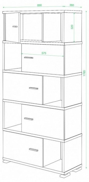 Шкаф комбинированный Домино СБ-30/5 в Ялуторовске - yalutorovsk.mebel24.online | фото 2