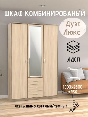 Шкаф комбинированный Дуэт Люкс с зеркалом в Ялуторовске - yalutorovsk.mebel24.online | фото 5