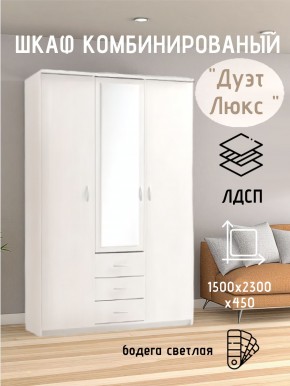 Шкаф комбинированный Дуэт Люкс с зеркалом в Ялуторовске - yalutorovsk.mebel24.online | фото 7
