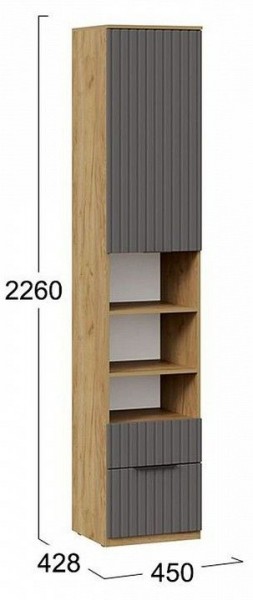 Шкаф комбинированный Хилтон Исп. 2 в Ялуторовске - yalutorovsk.mebel24.online | фото 8