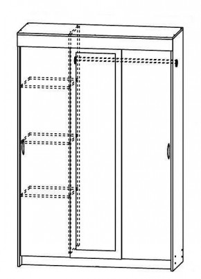 Шкаф-купе Бассо 1300 (Венге/Дуб белфорд) в Ялуторовске - yalutorovsk.mebel24.online | фото 2