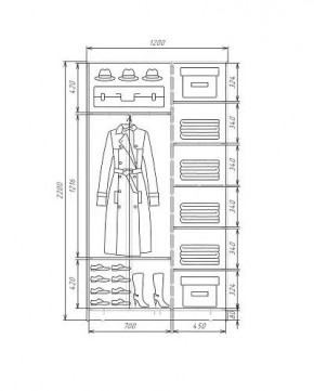 Шкаф-купе ХИТ 22-4-12-66 (420) в Ялуторовске - yalutorovsk.mebel24.online | фото 5