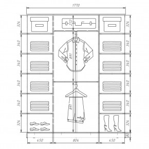 Шкаф-купе ХИТ 22-4-20/2-555 (420) в Ялуторовске - yalutorovsk.mebel24.online | фото 2