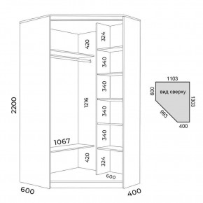 Шкаф-купе ХИТ-У-L-22-64-77 в Ялуторовске - yalutorovsk.mebel24.online | фото 2