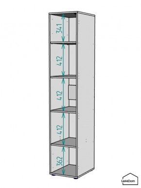 Шкаф Linnea MHR-1-2 2050х400х510 (Белый-М 11.1.1) в Ялуторовске - yalutorovsk.mebel24.online | фото 3