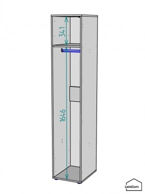 Шкаф Linnea MHR-1 2050х400х510 (Белый-М 11.1.1) в Ялуторовске - yalutorovsk.mebel24.online | фото 3