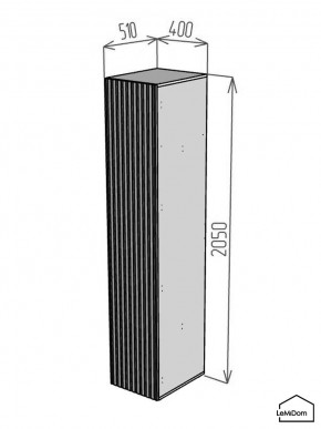 Шкаф Linnea MHR-1PO-3 2050х400х510 (Белый-М 11.1.2) в Ялуторовске - yalutorovsk.mebel24.online | фото 2