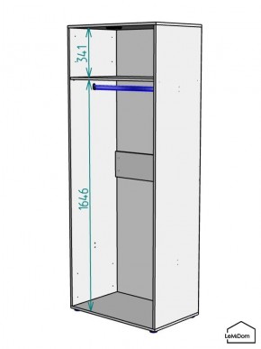 Шкаф Linnea MHR-2 2050х800х510 (Белый-М 11.1.2) в Ялуторовске - yalutorovsk.mebel24.online | фото 3