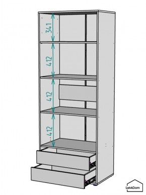 Шкаф Linnea MHR-2PO-4 2050х800х510 (Белый-М 11.1.2) в Ялуторовске - yalutorovsk.mebel24.online | фото 3