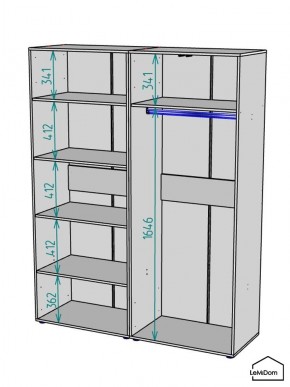 Шкаф Linnea MHR-4PO-1 2050х1600х510 (Белый-М 11.1.2) в Ялуторовске - yalutorovsk.mebel24.online | фото 3