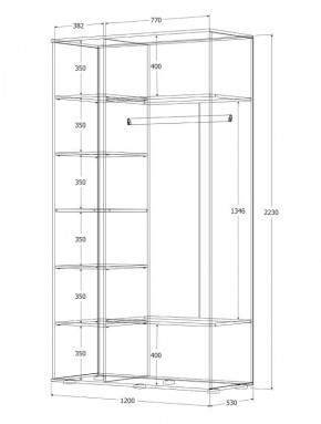 Шкаф Норден 1200 (Белый текстурный) в Ялуторовске - yalutorovsk.mebel24.online | фото 3