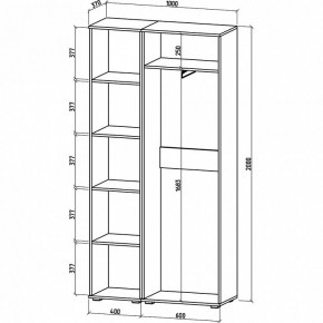 Шкаф платяной Тунис-5 в Ялуторовске - yalutorovsk.mebel24.online | фото 3