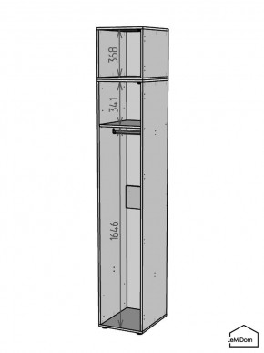 Шкаф с антресолью Linnea MHR-1A-1 2450х400х510 (ДВ-М 11.1.25) в Ялуторовске - yalutorovsk.mebel24.online | фото 3