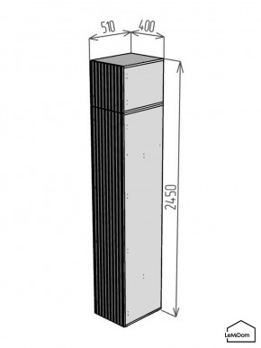 Шкаф с антресолью Linnea MHR-1A-2 2450х400х510 (ДВ-М 11.1.25) в Ялуторовске - yalutorovsk.mebel24.online | фото 2