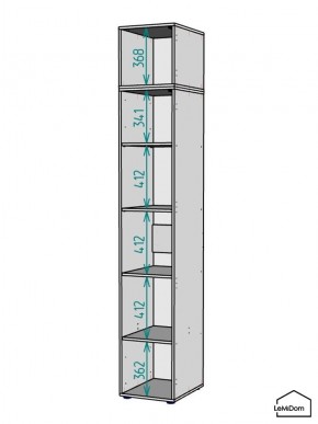 Шкаф с антресолью Linnea MHR-1A-2 2450х400х510 (ДВ-М 11.1.25) в Ялуторовске - yalutorovsk.mebel24.online | фото 3