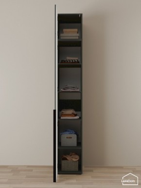 Шкаф с антресолью Linnea MHR-1A-2 2450х400х510 (Графит-М 11.1.25) в Ялуторовске - yalutorovsk.mebel24.online | фото 4