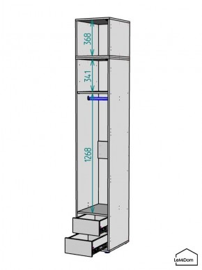 Шкаф с антресолью Linnea MHR-1A-3 2450х400х510 (Белый-М 11.1.2) в Ялуторовске - yalutorovsk.mebel24.online | фото 3