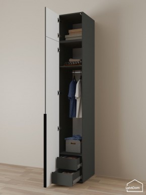 Шкаф с антресолью Linnea MHR-1A-3 2450х400х510 (Графит-М 11.1.25) в Ялуторовске - yalutorovsk.mebel24.online | фото 5