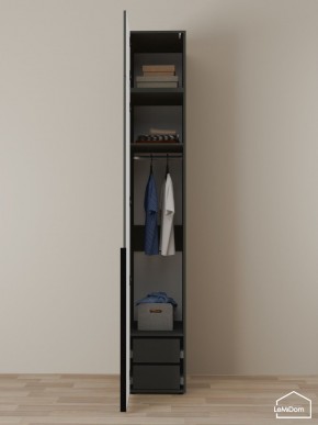 Шкаф с антресолью Linnea MHR-1A-3 2450х400х510 (Графит-М 11.1.25) в Ялуторовске - yalutorovsk.mebel24.online | фото 6