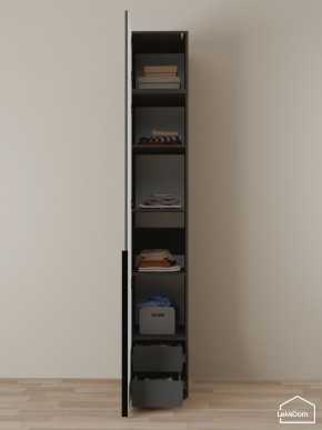 Шкаф с антресолью Linnea MHR-1A-4 2450х400х510 (Графит-М 11.1.25) в Ялуторовске - yalutorovsk.mebel24.online | фото 4