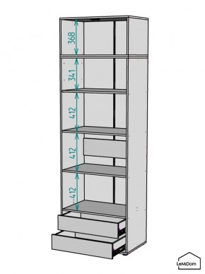 Шкаф с антресолью Linnea MHR-2A-4 2450х800х510 (Белый-М 11.1.2) в Ялуторовске - yalutorovsk.mebel24.online | фото 3