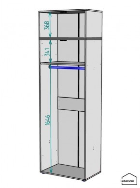 Шкаф с антресолью Linnea MHR-2POA-1 2450х800х510 (Белый-М 11.1.2) в Ялуторовске - yalutorovsk.mebel24.online | фото 3