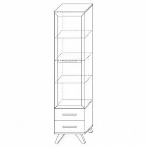 Шкаф-витрина 450 Вега Скандинавия в Ялуторовске - yalutorovsk.mebel24.online | фото 3