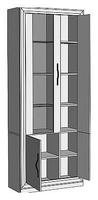 Шкаф-витрина Нобиле ШВтВ-ФСД-ФГК в Ялуторовске - yalutorovsk.mebel24.online | фото 2