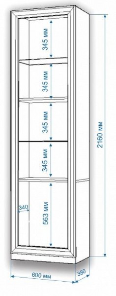 Шкаф-витрина Нобиле ВтВ-ФСД-БЯН в Ялуторовске - yalutorovsk.mebel24.online | фото 2