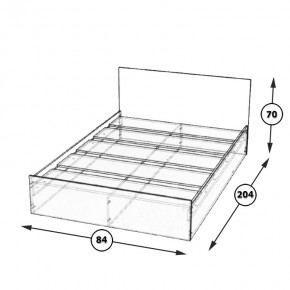 Стандарт Кровать 0800, цвет дуб сонома, ШхГхВ 83,5х203,5х70 см., сп.м. 800х2000 мм., без матраса, основание есть в Ялуторовске - yalutorovsk.mebel24.online | фото 4