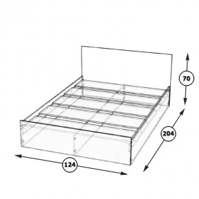 Стандарт Кровать 1200, цвет дуб сонома, ШхГхВ 123,5х203,5х70 см., сп.м. 1200х2000 мм., без матраса, основание есть в Ялуторовске - yalutorovsk.mebel24.online | фото