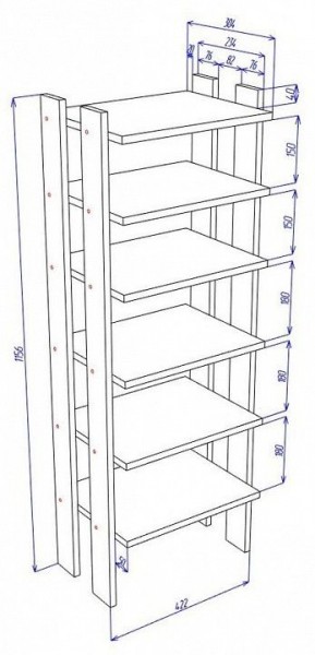 Стеллаж для обуви Cross СТЕЛ1 в Ялуторовске - yalutorovsk.mebel24.online | фото 4