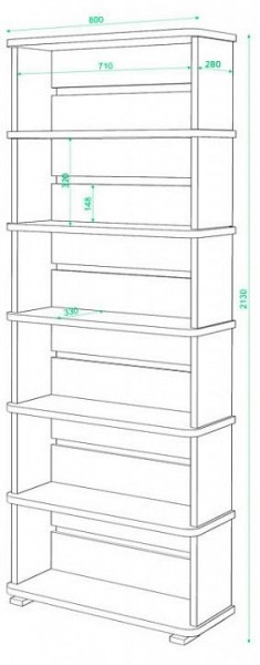 Стеллаж Домино СБ-25/6 в Ялуторовске - yalutorovsk.mebel24.online | фото 2