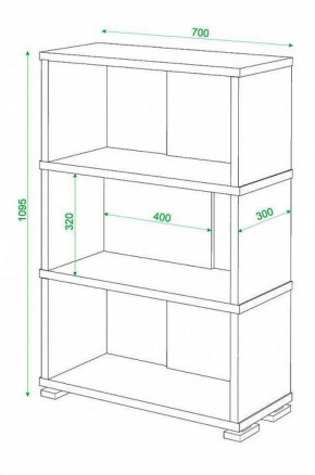 Стеллаж книжный Домино нельсон СБ-10_3 в Ялуторовске - yalutorovsk.mebel24.online | фото 3