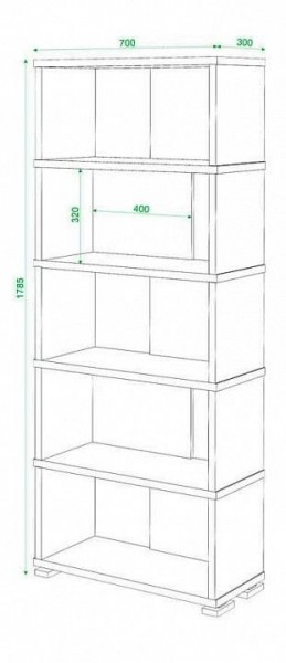 Стеллаж книжный Домино нельсон СБ-10_5 в Ялуторовске - yalutorovsk.mebel24.online | фото 3