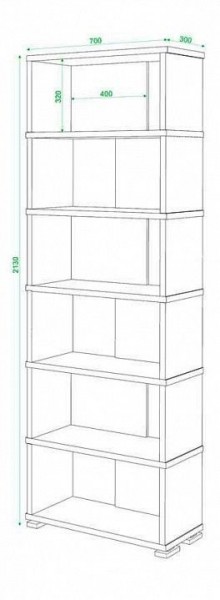 Стеллаж книжный Домино нельсон СБ-10_6 в Ялуторовске - yalutorovsk.mebel24.online | фото 2