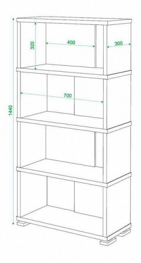 Стеллаж книжный Домино СБ-10_4 в Ялуторовске - yalutorovsk.mebel24.online | фото 2