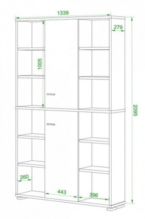 Стеллаж комбинированный Домино нельсон ПУ-40-2 в Ялуторовске - yalutorovsk.mebel24.online | фото 2