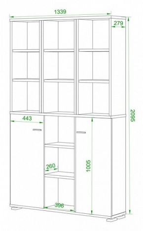 Стеллаж комбинированный Домино нельсон ПУ-40-6 в Ялуторовске - yalutorovsk.mebel24.online | фото 2