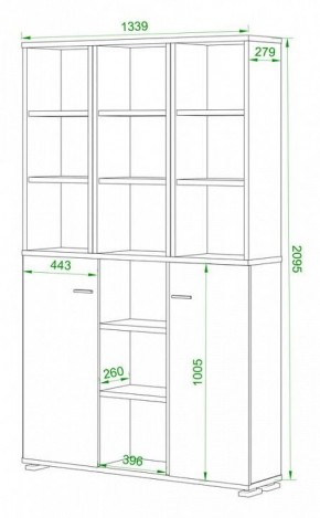 Стеллаж комбинированный Домино ПУ-40-6 в Ялуторовске - yalutorovsk.mebel24.online | фото 2