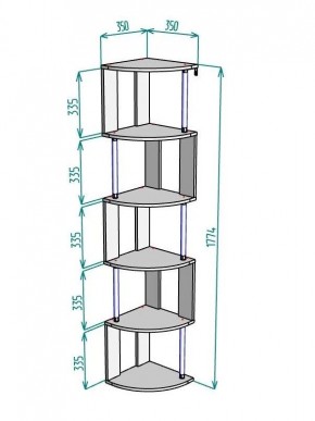 Стеллаж Maria S113-MA (Графит) в Ялуторовске - yalutorovsk.mebel24.online | фото 3
